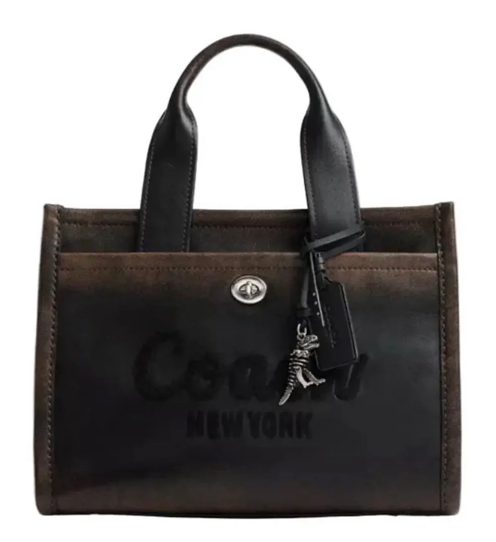 B17-006 Coach Cargo Tote 26 Loved Leather With Crossbody Strap